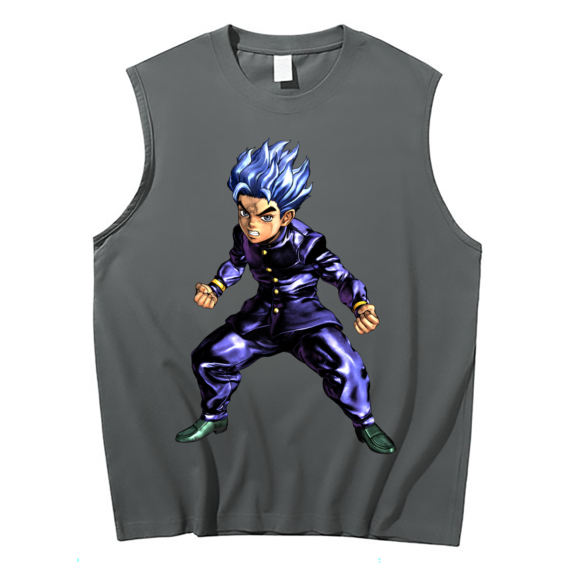 （画像用） ジョジョの奇妙な冒険 広瀨康一 JoJo's Bizarre Adventure Hirose Koichi コットン100％タンクトップ（フロントプリント）